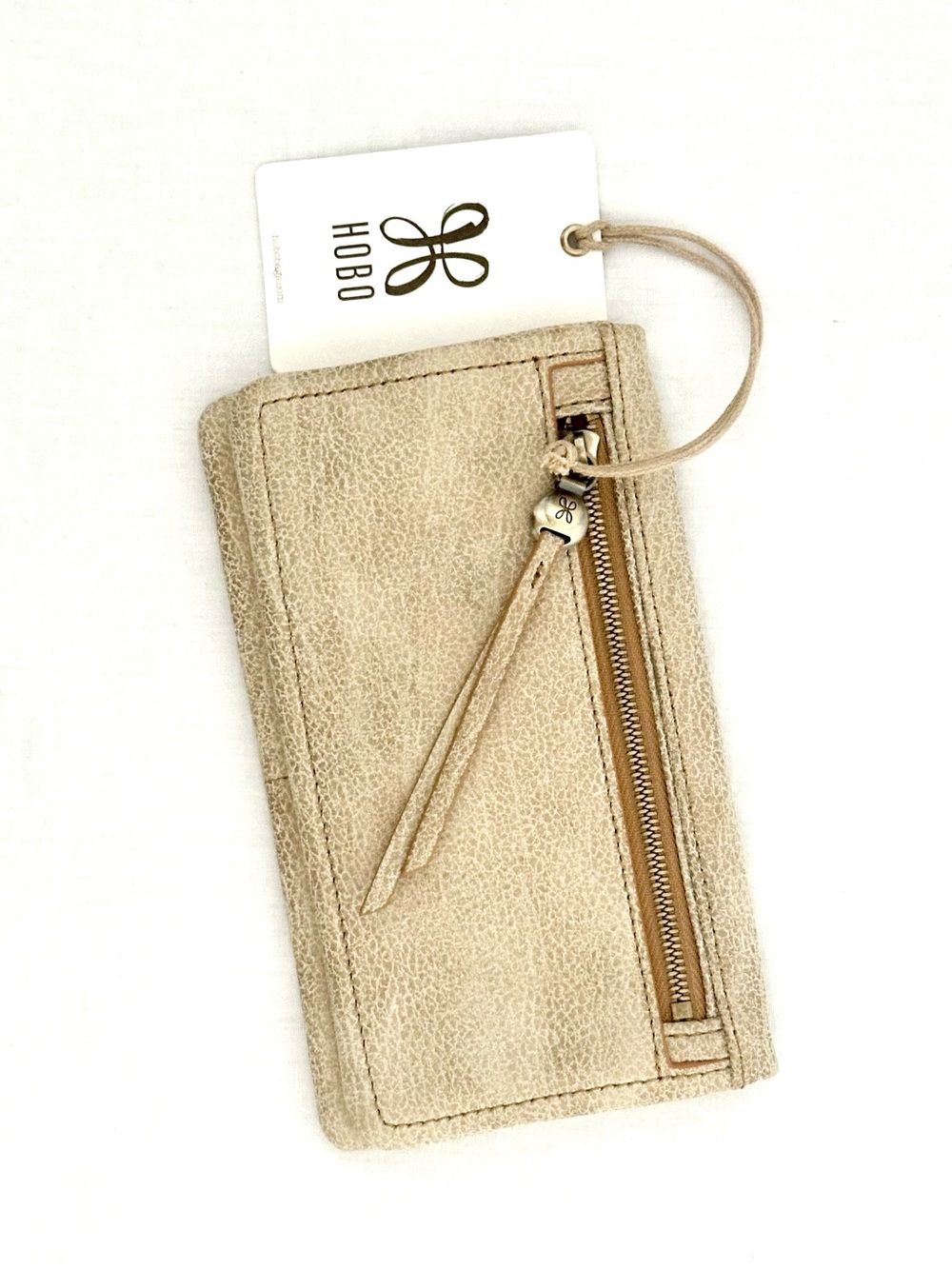 HOBO Lumen Continental Wallet Metallic Leather Gold Leaf NWT - Picture 4 of 12